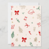 Invitation Jeu de prédictions de shower de bébé de Noël dessi (Dos)