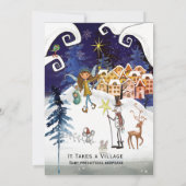 Invitation Jeu de prédictions pour bébé d'hiver Il faut un vi (Dos)