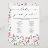 Invitation Jeu de printemps floral : Qu'est-ce que vous avez  (Devant / Derrière)