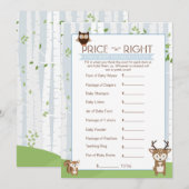 Invitation Jeu de prix de Baby Shower de printemps / été en f (Devant / Derrière)