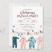 Invitation Jeu de pyjamas de Noël (Devant)