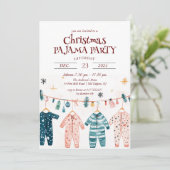 Invitation Jeu de pyjamas de Noël (Debout devant)