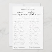 Invitation Jeu de quiz pour les mariés modernes (Devant)