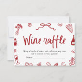 Invitation Jeu de Raffle Black Bow moderne élégant (Devant)