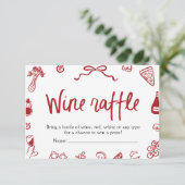 Invitation Jeu de Raffle Black Bow moderne élégant (Debout devant)