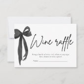 Invitation Jeu de Raffle Black Bow moderne élégant (Devant)