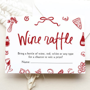 Invitation Jeu de Raffle Black Bow moderne élégant