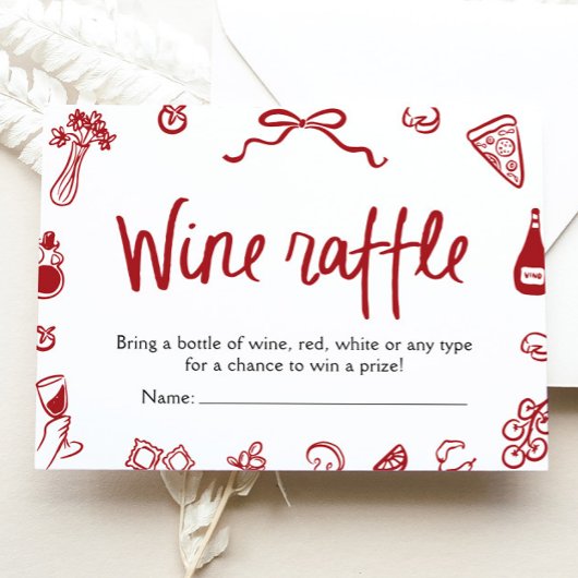 Invitation Jeu de Raffle Black Bow moderne élégant