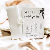 Invitation Jeu de recherche de mots de Fête des mariées de Bl