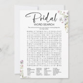 Invitation Jeu de recherche de mots de Fête des mariées fleur (Devant)