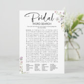 Invitation Jeu de recherche de mots de Fête des mariées fleur (Debout devant)