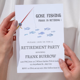 Invitation Jeu de retraite à thème pêche mûre