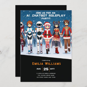 Invitation Jeu de rôle de chatbot ADULTE Noël de l'animal Rob