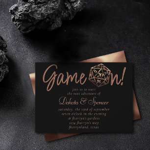 Invitation Jeu de rôle Dés de jeu de table Copper Fantasy