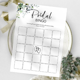Invitation Jeu de salle de mariage minimaliste Bingo de maria