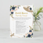 Invitation Jeu de salle de mariage « Survey Says » sur le thè (Debout devant)