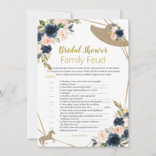 Invitation Jeu de salle de mariage « Survey Says » sur le thè