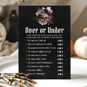 Invitation Jeu de Salle de Mariée Crâne d'Halloween Au-Dessus