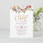 Invitation Jeu de script d'or ! C'est une fête d'anniversaire (Debout devant)