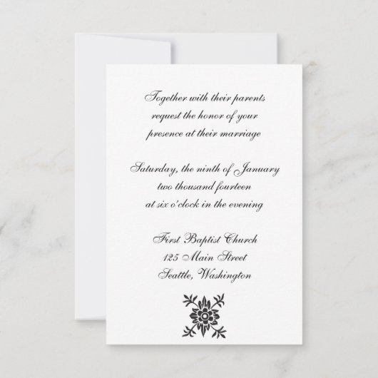 Invitation Jeu de silhouette #3 (Dos)