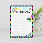 Invitation Jeu de société de trivia sur les années 80 (Debout devant)