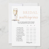 Invitation Jeu de société Mariage Perles d'Or et Prosecco (Devant)