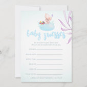 Invitation Jeu de suppositions pour Baby Shower bohème tribal (Devant)