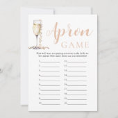 Invitation Jeu de tablier de fête prénuptiale Perles d'or et (Devant)