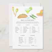 Invitation Jeu de taco de fiesta mexicaine (Devant)