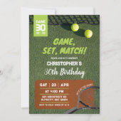 Invitation Jeu de Tennis Jeu d'Anniversaire (Devant)