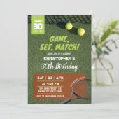 Invitation Jeu de tennis Set Match Anniversaire (Debout devant)