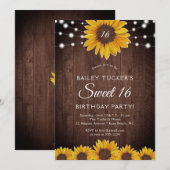 Invitation Jeu de tournesol russe 16 lumières à cordes d'anni (Devant / Derrière)