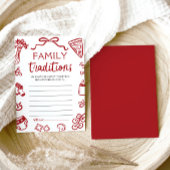 Invitation Jeu de tradition de famille Baby shower à main rou