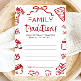 Invitation Jeu de tradition familiale pour Baby Shower avec M