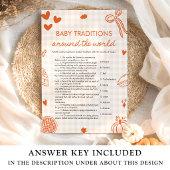 Invitation Jeu de traditions de bébé dessinées à la main auto