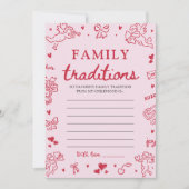 Invitation Jeu de traditions familiales pour une baby shower  (Devant)
