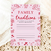 Invitation Jeu de traditions familiales pour une baby shower 