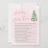 Invitation Jeu de trivia de bébé de Noël avec des nœuds (Devant)