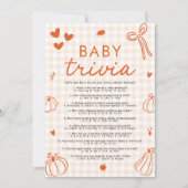 Invitation Jeu de trivia pour bébé à la douche de bébé Citrou (Devant)