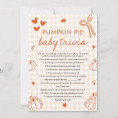 Invitation Jeu de trivia pour bébé à la douche de bébé citrou (Devant)