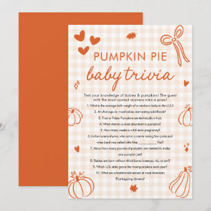 Invitation Jeu de trivia pour bébé à la douche de bébé citrou