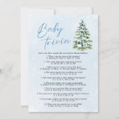 Invitation Jeu de trivia pour bébé à la douche de bébé Noël a (Devant)