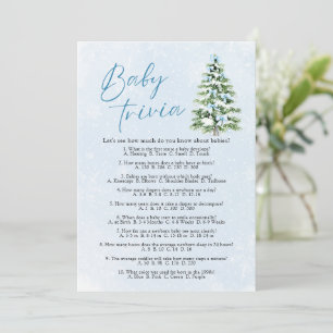 Invitation Jeu de trivia pour bébé à la douche de bébé Noël a