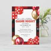 Invitation Jeu de vacances Dice de nuit sur Red Flannel (Debout devant)
