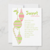 Invitation Jeu de vacances sucré (Dos)