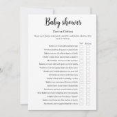 Invitation Jeu de vérification des faits sur la naissance, Qu (Devant)