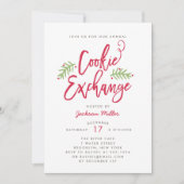 Invitation Jeu d'échange de biscuits de style moderne (Devant)