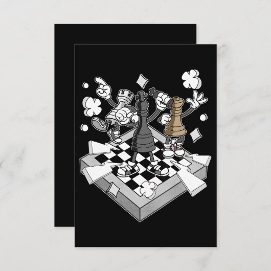 Invitation jeu d'échecs de matchs d'échecs (Devant / Derrière)