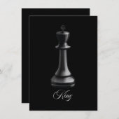 Invitation Jeu d'échecs King pièce Halloween Costume d'échecs (Devant / Derrière)