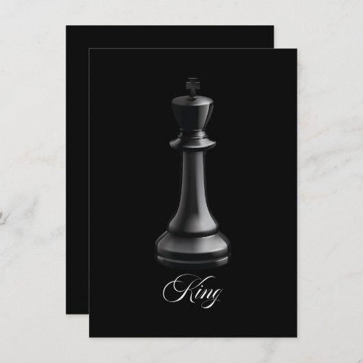 Invitation Jeu d'échecs King pièce Halloween Costume d'échecs (Devant / Derrière)